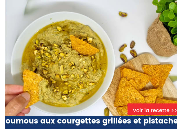 Houmous aux courgettes grillées et pistaches